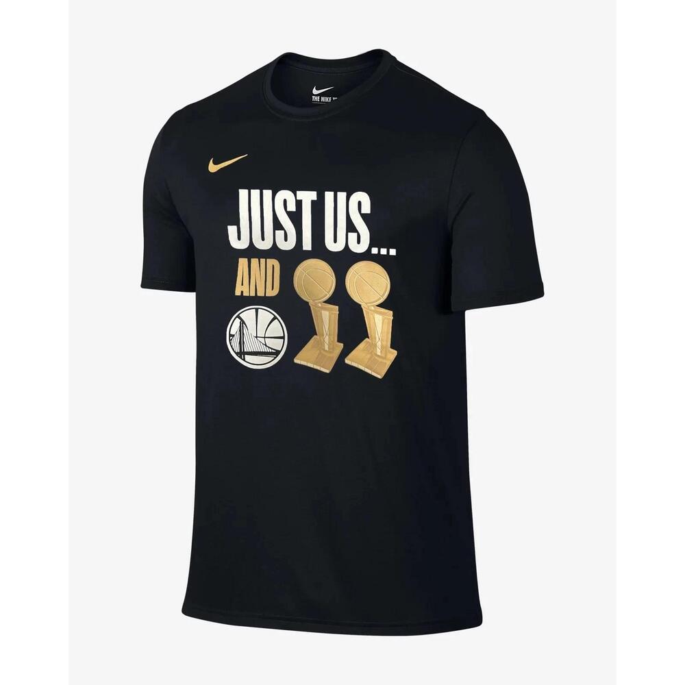 M11595-Blk Mens Nba Golden State Warriors Dri-Fit Ss Tee